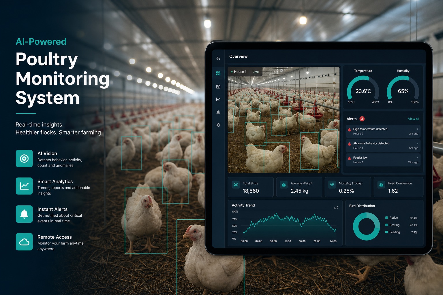 AI Smart Farming & Poultry Monitoring — Agriculture project